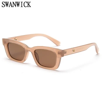 Swanwick, hatósági kis téglalap napszemüveg női retro napszemüvegek férfi TR90 polarizált divat fekete barna fél 2021 koreai stílus