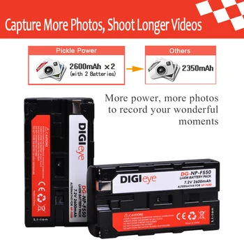 NP-F550 NP-F570 NP-F570 Akkumulátor + Töltő Készlet Sony Blackmagic Pocket Cinema Camera 6K Pro HDR-FX1000 HVR-M10P 1