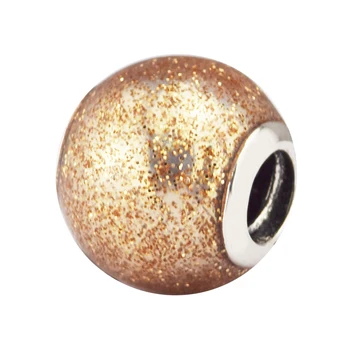 CKK 925 Sterling Ezüst Glitter Ball Gombok, Gyöngyök a Nők Illik Eredeti Charm Karkötő Ezüst 925 DIY Ékszer Készítés