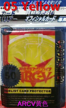 250 DB (5 Zsák) YuGiOh kártya ujjú ARC-V, társasjátékok, kártya protector 10 színben 50 db/zsák ingyenes szállítás 1