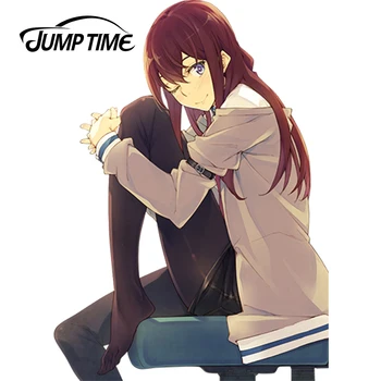 JumpTime 13cm x 9.3 cm Steins Gate Anime Vinil-Dögös Autó Matrica Ablak Lökhárító, Autó Matricák Szexi Grafikus