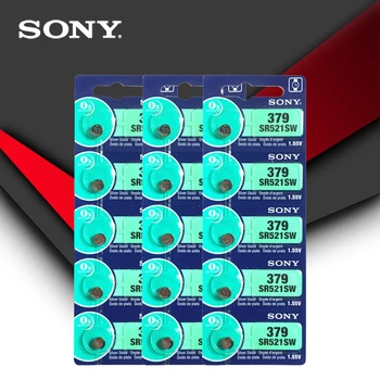 15pcs Sony 100% Eredeti 379 SR521SW D379 SR63 V379 AG0 Óra Akkumulátor Gomb, gombelem JAPÁNBAN KÉSZÜLT 100% Eredeti Márkanév 0