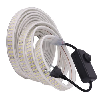 Szabályozható LED Szalag Lámpa 110V, 220V Szuper Fényes Kettős Sorban 5730 240Leds Flexibilis Led Szalag szalag Rugalmas Kötelet a Fény lakberendezés 1