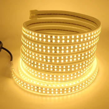 Szabályozható LED Szalag Lámpa 110V, 220V Szuper Fényes Kettős Sorban 5730 240Leds Flexibilis Led Szalag szalag Rugalmas Kötelet a Fény lakberendezés 5