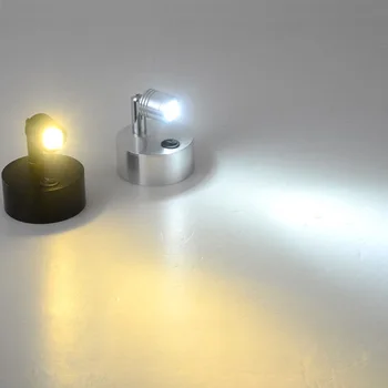 Beltéri 3W LED Kép Lámpa elemes Lámpa Gombot Olvasás Reflektorfénybe Vezeték nélküli ékszerbolt Ezüst/Fekete Kagyló