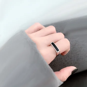 2021 Új Márka Kerek Fekete Gyűrűk Nők Esküvő, Eljegyzés, Charm Csülök Gyűrűk Férfiak Vintage Ékszerek Romantikus Fél Ajándék