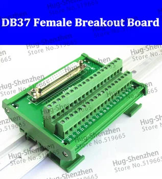 Magas minőségű, D-SUB DB37 Női Fejléc Breakout Board, sorkapocs Csatlakozó.