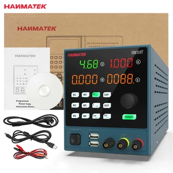 HANMATEK HM310T 32V 10A DC Tápegység, Programozható Kapcsoló, Digitális Kijelző, USB Interfész CPU Programozási Funkció Alacsony Zajszint