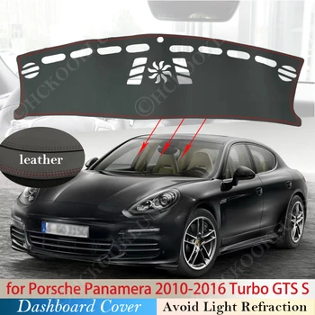 PU Bőr Porsche Panamera 2010 ~ 2016 Turbo GTS S Anti-Slip Anti-UV-Mat Műszerfal Fedezze Pad Árnyékban Dashmat Védeni Szőnyeg