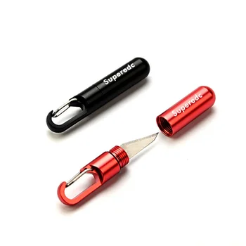 Szerszám Réz Multi-function EDC Hordozható Mini Eszköz kulcstartó Medál Eszköz Kapszula Késsel Apró Szerszám