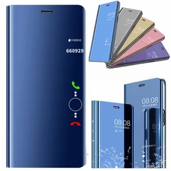 Tükör Váltáshoz bőrtok Samsung Galaxy A10 A20 a30-as A40 A50 A70 A20e Okos tükör Borító Samsung 10 30 40 50 70 20