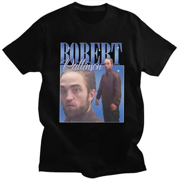 Vicces Robert Pattinson Áll Mém Póló Férfi Előre zsugorodott Pamut Póló Maximum Rob Tshirts Rövid Ujjú T-shirt Fashion Merch