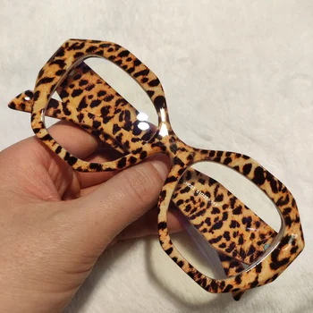 2021 Divat Szexi Leopárd Keret Anti-kék Szemüveg Nők Vintage Anti-kék Optikai Szemüveg Női Szemüveg Oculos Feminino 4