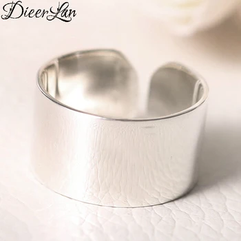 DIEERLAN 925 Sterling Ezüst Sima Gyűrű Női Ékszer Gyönyörű Ujját Nyitott Gyűrűk, Buli, Születésnapi Ajándék