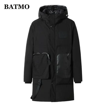 BATMO 2020 új érkezés téli 90% fehér kacsa dwon kapucnis kabát férfi,meleg thicked zubbonyok kabát,plusz-XL-8XL 8281