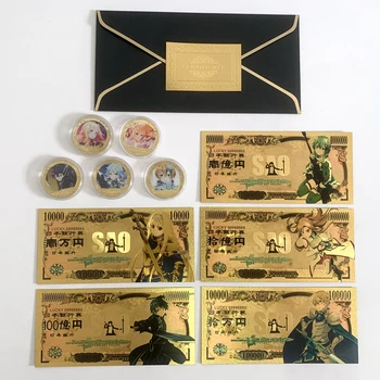 Kard Art Online Klasszikus Anime Arany Fólia Bankjegyek Rajzfilm Emlékérme Fém Kézműves Ajándékok Karácsonyra, Otthon Dekoráció