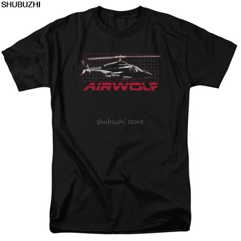 Airwolf TV-Sorozat Air Wolf Helikopter Rács Engedélyezett Póló Felnőtt Király Alkalmi büszkeség póló férfi Unisex Divat sbz1121