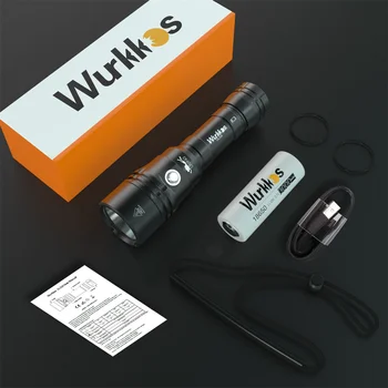 Wurkkos DL20R Újratölthető 18650 Búvárkodás Fény Cree LED Zseblámpa XHP50.2 3200lm Rejtett USB-C Port, ATR 4