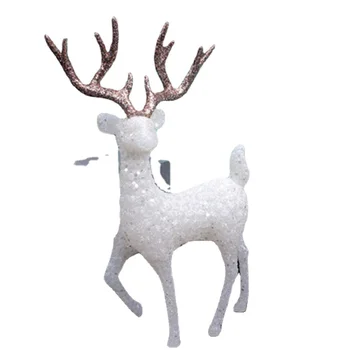 Kristály Szarvas Karácsonyi Erdő Elk Fehér Flash Arany Desszertet is, Dekoráció Boldog Karácsonyi Dekoráció az Otthoni 2022 Gyerekek Naviidad Ajándékok 5