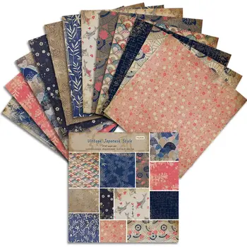 vintage japán stílusú Scrapbooking papír csomag 24 lap kézműves kézműves kézműves papír Háttér pad