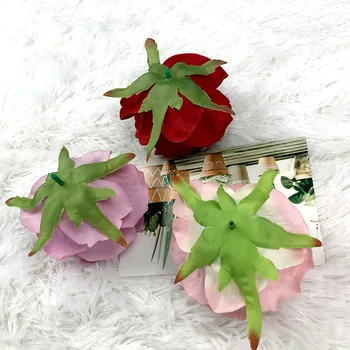 10db 10cm Többszínű Flanel Rózsa Virág Fejét Diy művirágok Fal Garland Anyagok, Esküvő Dekoráció, Csokor Rózsa Fejét 2