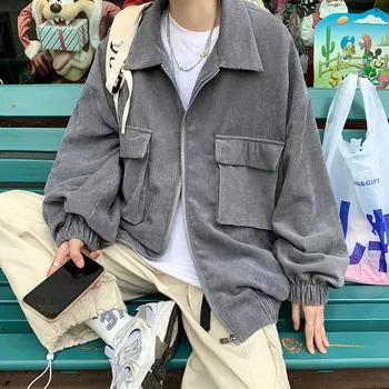 A Férfiak Streetwear Bomber Dzsekik 2022 Tavasz, Ősz Férfi Koreai Divat Széldzseki Harajuku Hip-Hop Kabátok Dzsekik