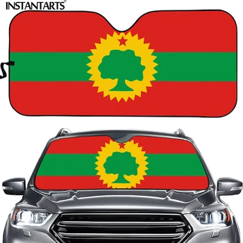 INSTANTARTS Vicces Zászló A Oromo Emberek Oromoo Nyomtatás Összecsukható Autó Szélvédő Univerzális Napernyő, Auto Ablakon Nap Árnyékban
