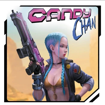 1/10 Gyanta Modell Mellszobor GK Candy Chan sci-fi Női géppuskás Összeszerelt, valamint festetlen készlet
