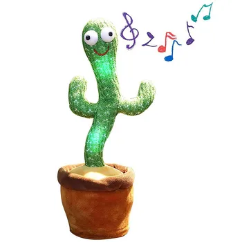 Vicces 32cm Elektromos Tánc Növény Kaktusz Plüss Plüss Játék, a Zene, a Gyerekek, a Gyermekek Ajándékok Otthoni Irodai Dekoráció 2