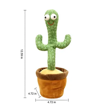 Vicces 32cm Elektromos Tánc Növény Kaktusz Plüss Plüss Játék, a Zene, a Gyerekek, a Gyermekek Ajándékok Otthoni Irodai Dekoráció 5