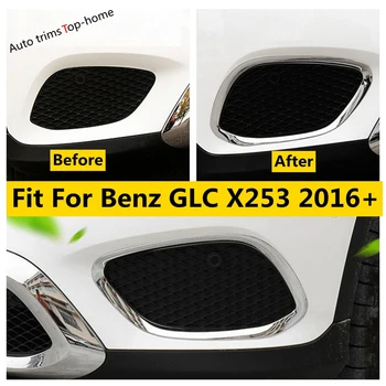 ABS Chrome Első Lökhárító Ködlámpa Lámpa Keret Fedezi Vágja A Mercedes-Benz GLC X253 2016 - 2021 Tartozékok Külső Készlet
