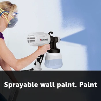 650W Hordozható Elektromos festékszóró Pisztoly 2 Fúvókák Háztartási Állítható Fali Airbrush festékszóró Gép 4
