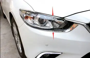 Autó fej fény terjed,az automatikus előtt világos kárpitozás, Mazda 6 atenza 2014-2016,ABS króm,autó külső tartozékok