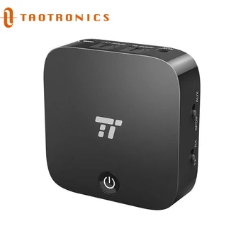 TaoTronics Bluetooth Adapter 5.0 Vezeték nélküli Audio Adó/Vevő aptX Alacsony Késleltetésű, 3,5 mm-es AUX Dual Link Adó & Vevő