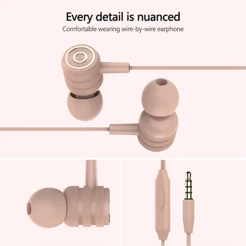 3,5 mm-es Ultra-tiszta fül zajcsökkentés Sztereó Intelligens Vezeték Ellenőrzés Fülhallgató Alkalmas Mobiltelefonok, Számítógépek, Mp3/4 0