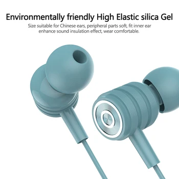 3,5 mm-es Ultra-tiszta fül zajcsökkentés Sztereó Intelligens Vezeték Ellenőrzés Fülhallgató Alkalmas Mobiltelefonok, Számítógépek, Mp3/4 1