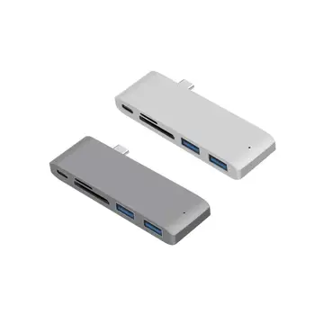 USB-C Hub 5 1 C Típusú SD/TF Kártya Olvasó USB 3.0 HUB Adapter nagysebességű a MacBook Air Pro Huawei Samsung Xiaomi
