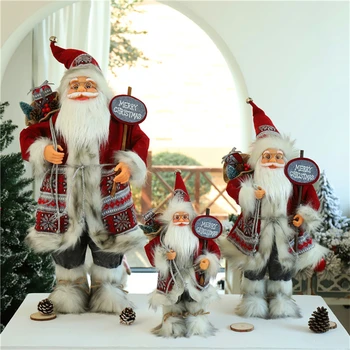 karácsonyi dekoráció az otthoni Karácsonyi Babák Mikulás Játékok, Karácsonyi Figurák, Karácsonyi Ajándék Gyerek Vörös karácsonyfa Dísz