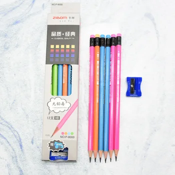 12 db / doboz szint lágy fa ceruza magas színvonalú környezetvédelmi HB ceruza, radír, tanulás, papíráru 0