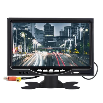 7 inch AV bemenet Hordozható kijelzőn 800x480 számítógép-kijelző monitor ipari jármű fordított biztonsági visszapillantó LCD monitor