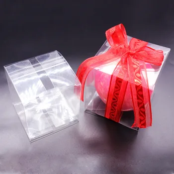 50pcs Tér Átlátszó PVC Dobozok Esküvői Szívességet Ajándék Doboz Átlátszó Fél Candy Zsákokban Csokoládé ékszerek/Cukorka/játékok Dobozok 5x5x5cm