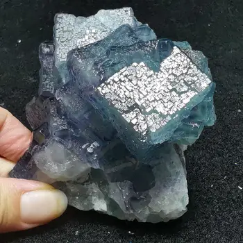 379.5 g természetes kék-zöld fluorit ásványi gyűrű véna gyógyítás, tanítás mintát követ dekoráció gyűjtemény díszek
