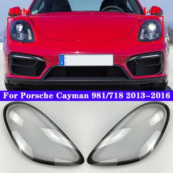 Autó Első Fényszóró Fedelét A Porsche Cayman 981/718 2013-2016 Fény Caps Átlátszó Búra Üveg Lencse Shell