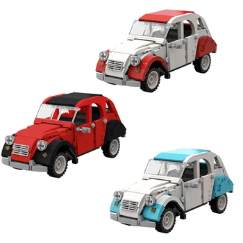 MOC Többszínű 2CV Dolly Autó építőelem Készlet Gyűjtemény Össze Jármű Modell Ötlet, Oktatási Játék Gyerekeknek, Születésnapi Ajándék