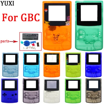 YUXI Egyértelmű a hüvely helyett a Gameboy Color GBC játék konzol teljes ház Korlátozott tervezés