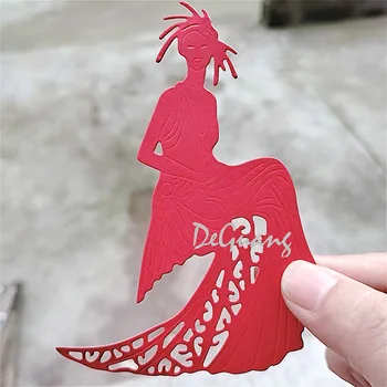 Diguang fémforgácsolási meghalni DIY scrapbook 3D photo album kézzel készített divat estélyi ruha nők penész 2020-as ÚJ