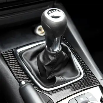 alkalmas Mazda 3-As Axela 2017 2018 Autó stílus accessorie Szénszálas Kézi MT sebességváltási Panel Fedél Trim 3D matrica
