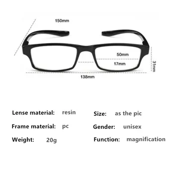 Nyakán Lóg Olvasó Szemüveg Férfiak Nők Nagyító Anti-fáradtság Presbyopic Szemüveg Ultrakönnyű Eyeweaer Dioptria +100 +400 1