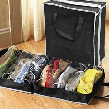 6 Rács Por Cipő Szervező PVC Összecsukható Cipő Tárolására Utazás vagy otthon szekrény, tároló táska organizador szekrény