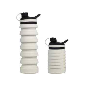 800ML Összecsukható Üveg Nagy Kapacitású Sport Szilikon Összecsukható vizes Palackot A Kötél Mászás Fitness BPA Mentes